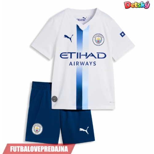 Lacne Dětský Futbalové dres Manchester City Erling Haaland #9 2026-27 Krátky Rukáv - Tretina (+ trenírky)